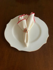 Red Embroidered Napkin Set