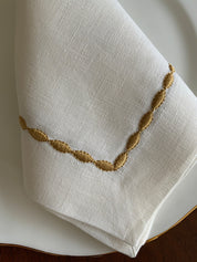 Gold Chain Linen Napkin Set