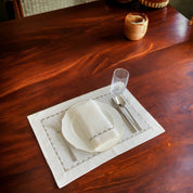 Wavy Stone Grey Placemat and Napkin Set