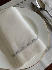 Wavy Stone Grey Placemat and Napkin Set