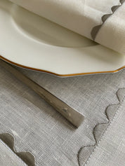 Wavy Stone Grey Placemat and Napkin Set